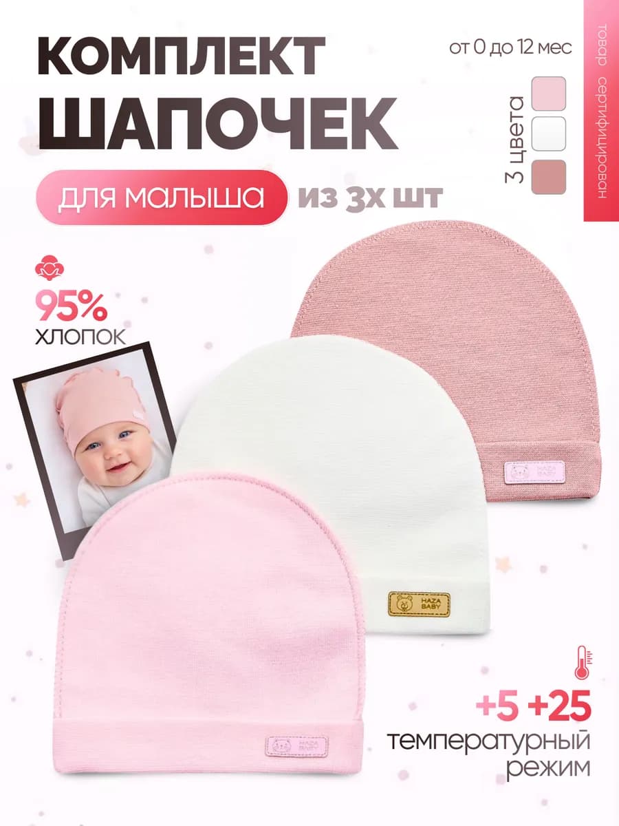 Шапки для новорожденного малыша
