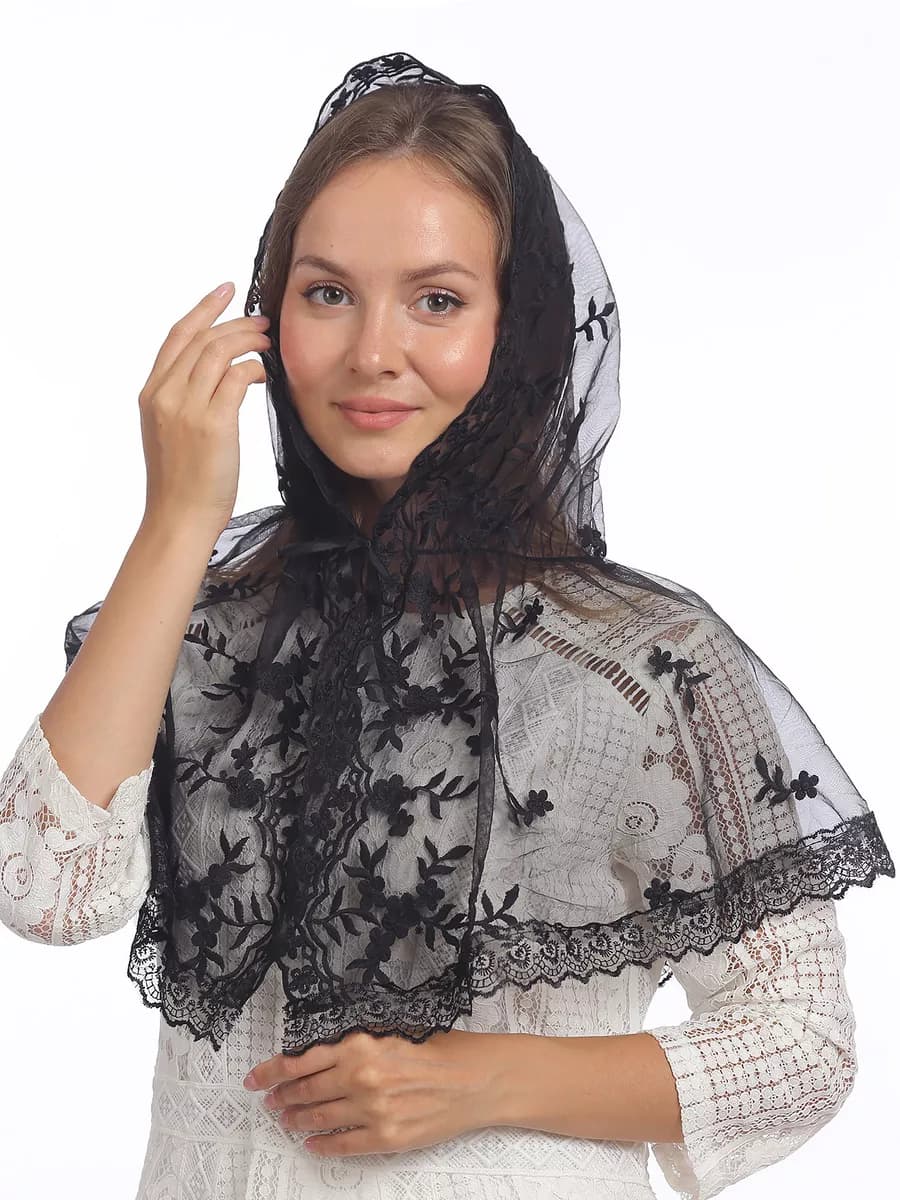 Капор,накидка для церкви,храма,венчания,крестин