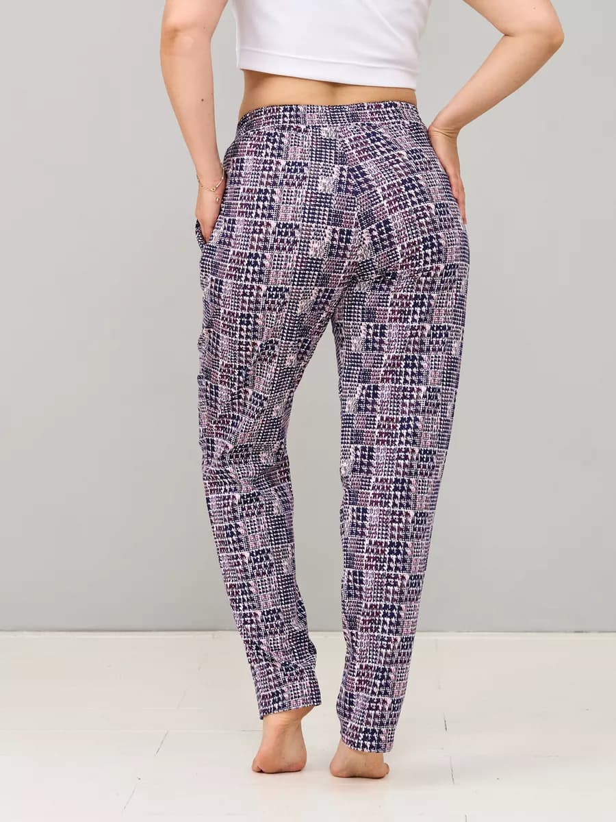 Брюки трикотажные домашние на резинке хлопок большие размеры