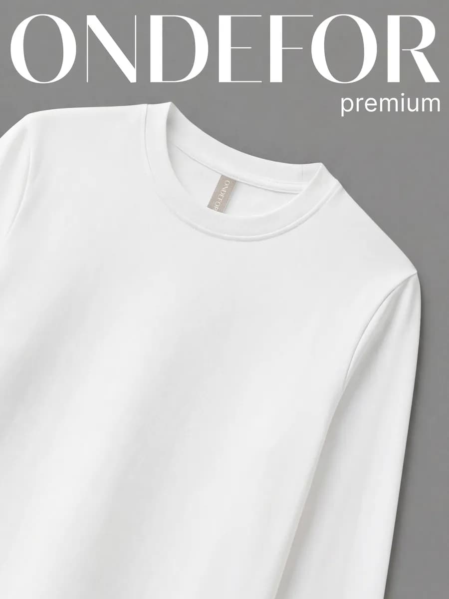 Лонгслив хлопок базовый с длинным рукавом