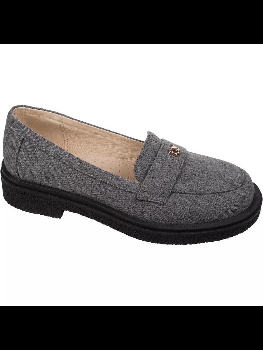 Туфли лоферы школьные для девочки сменная обувь - фото 1