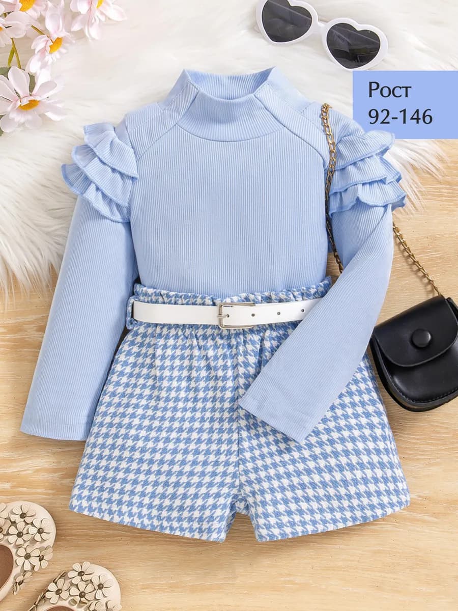 Костюм нарядный праздничный водолазка и шорты, комплект