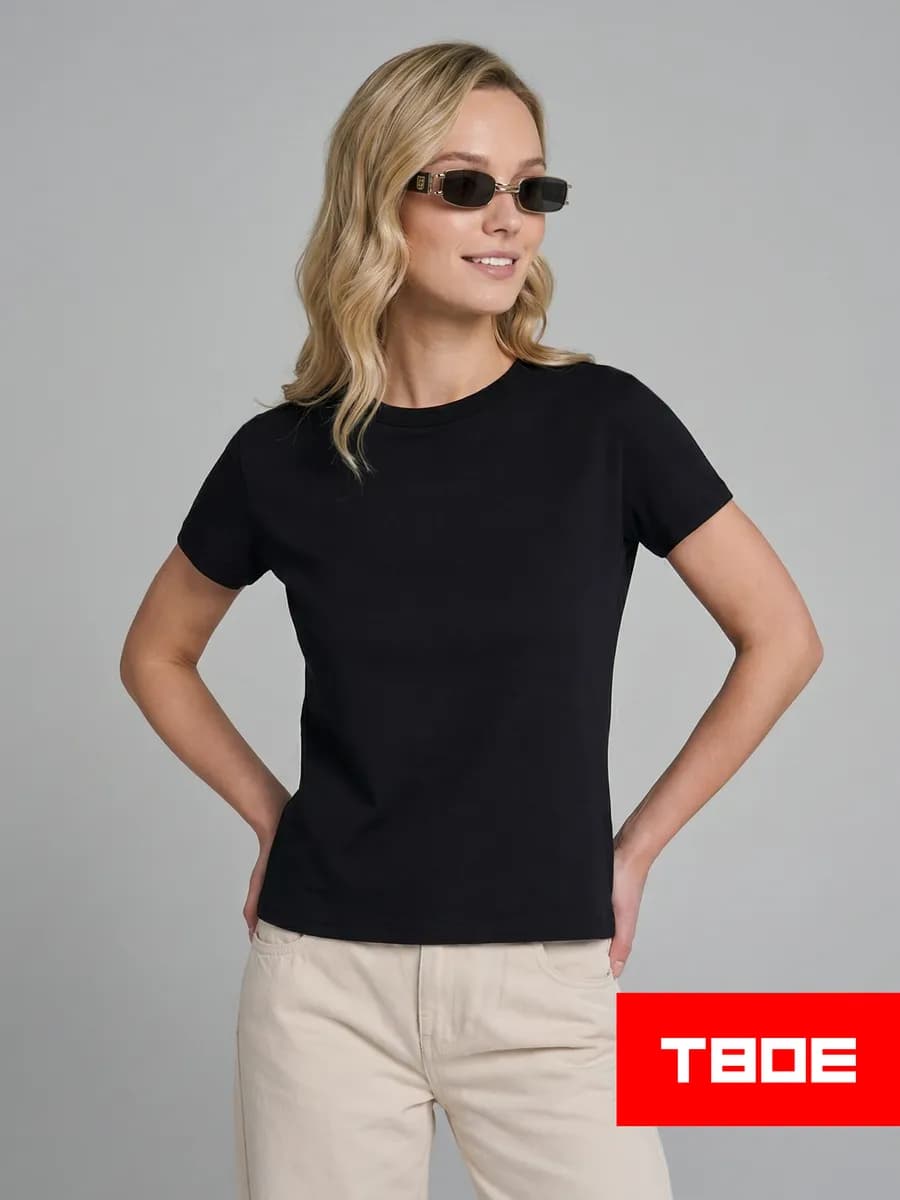 Плотная базовая футболка из хлопка