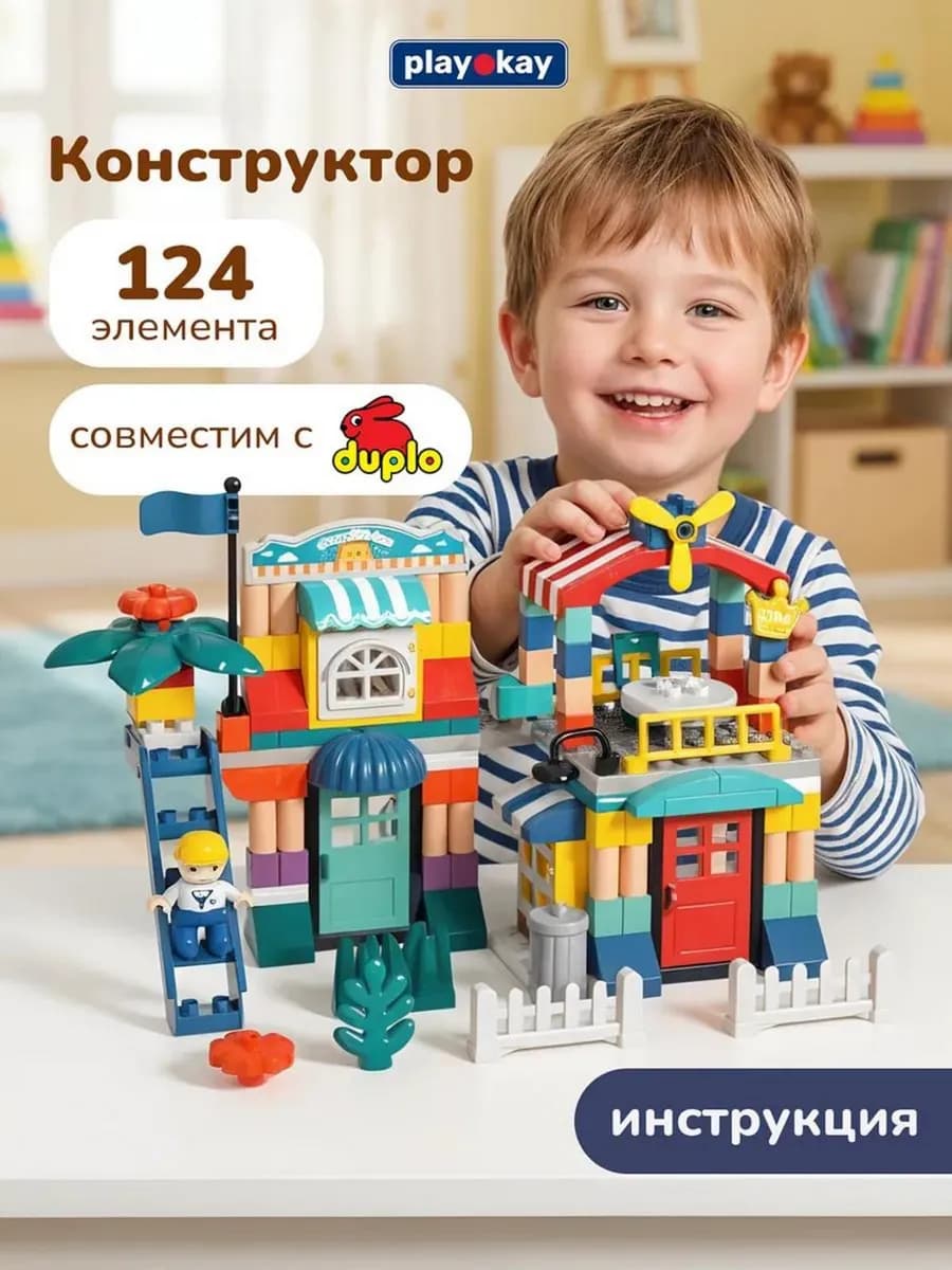 Конструктор детский развивающий - пляжное кафе