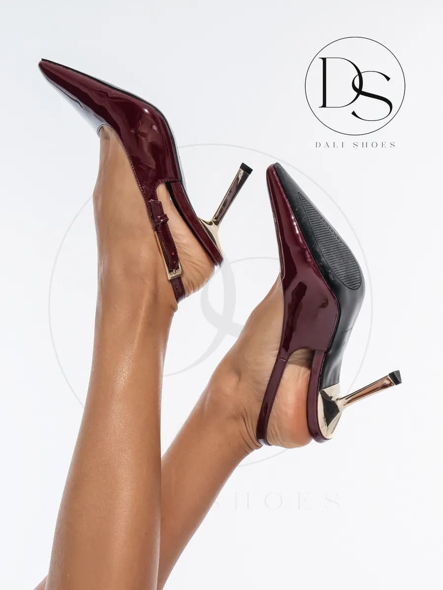 Туфли слингбэки на каблуке