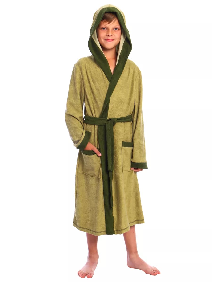 Халат махровый банный с капюшоном