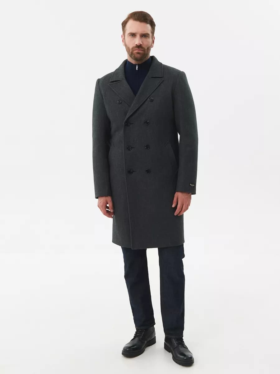 Пальто с подстежкой двубортное