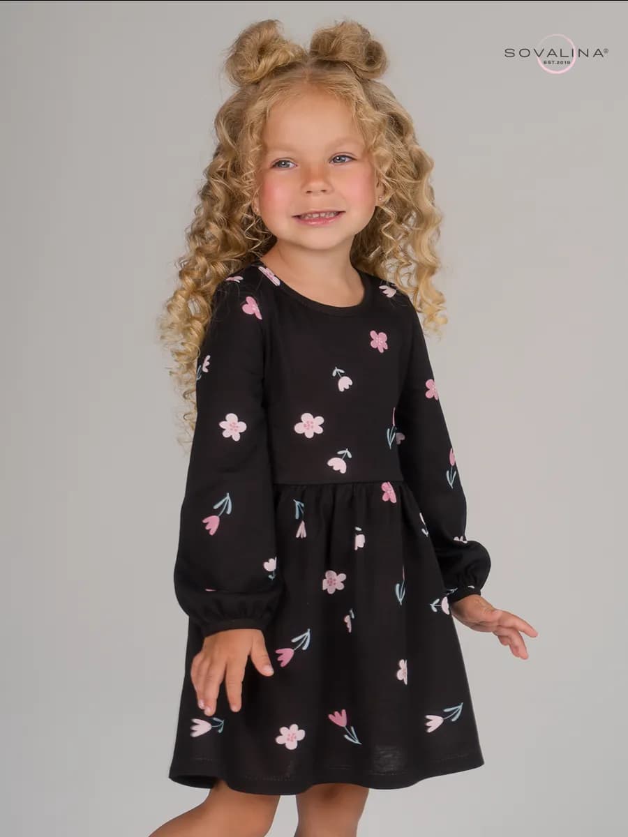 Нарядное платье в садик с длинным рукавом