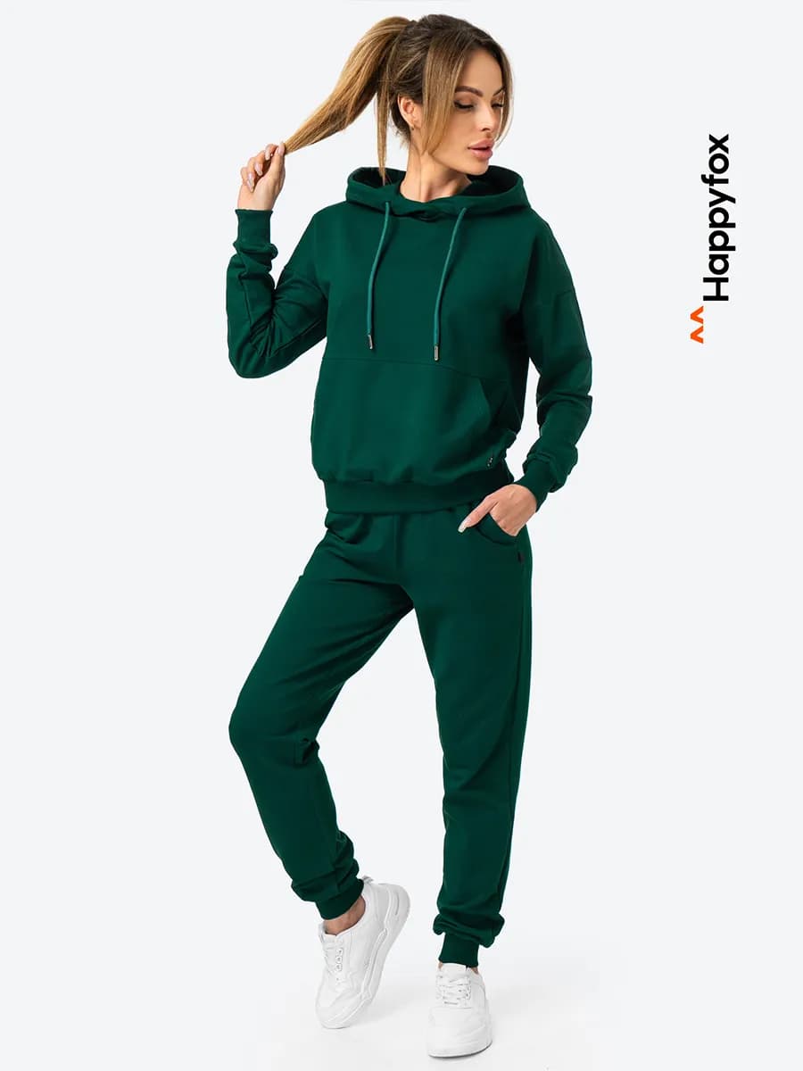 Костюм спортивный с джоггерами из футера двухнитки