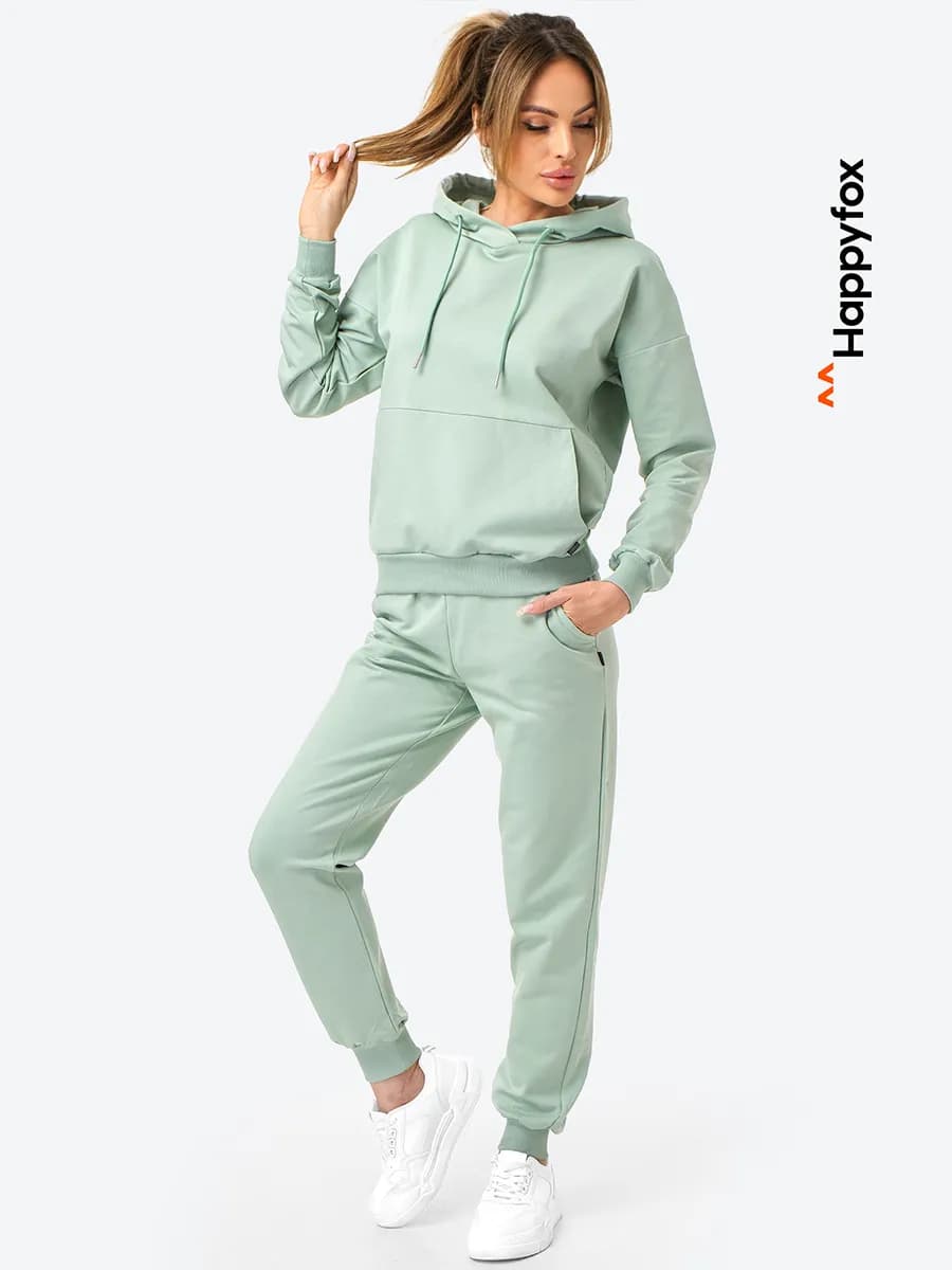 Костюм спортивный с брюками хлопковый