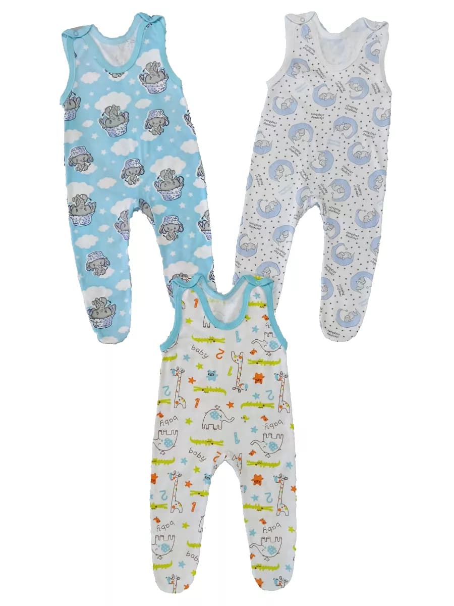 Ползунки из кулирки высокие для новорожденных