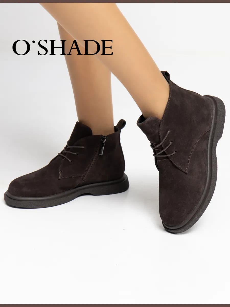 Ботинки женские зимние замшевые