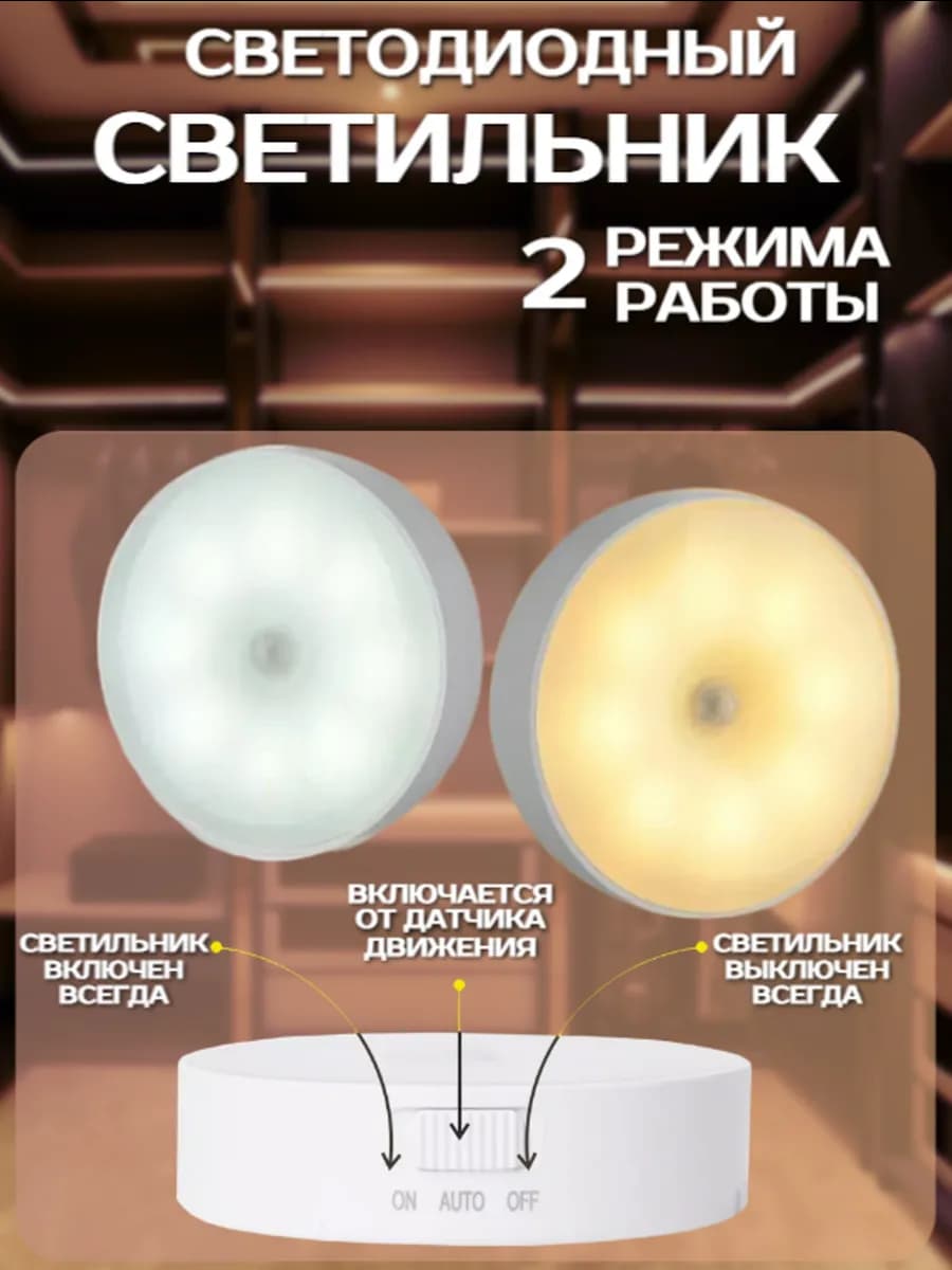 Светильник с датчиком движения