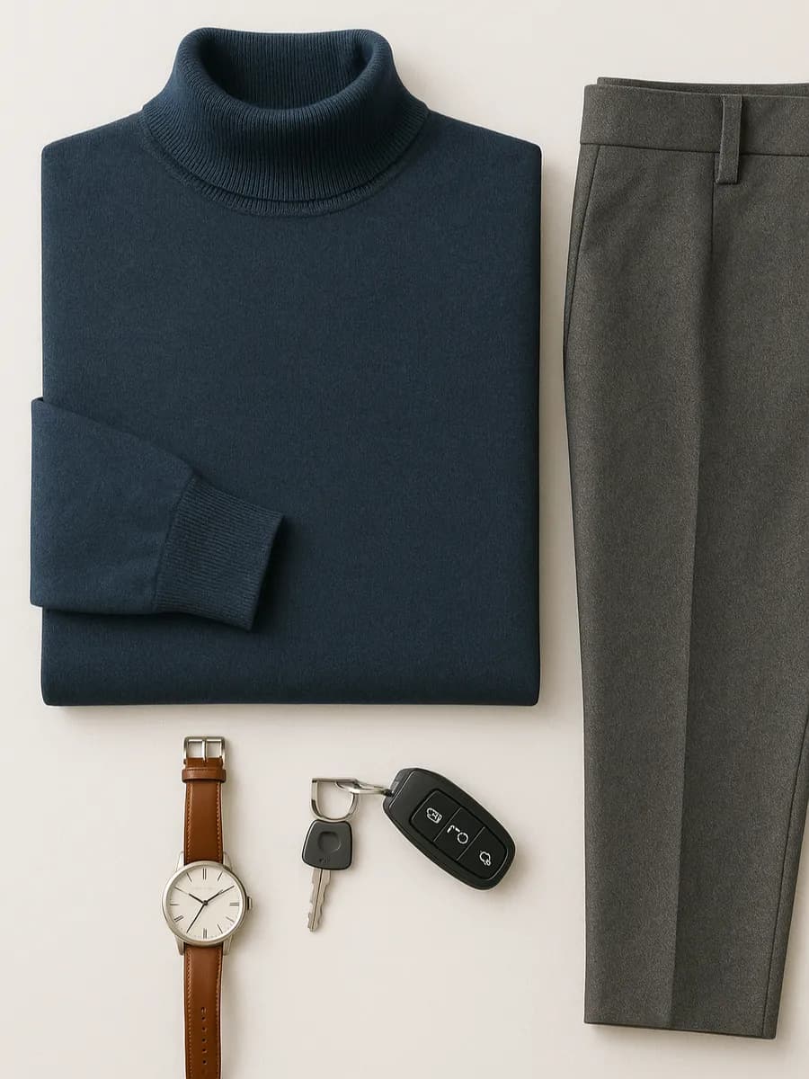 Водолазка мужская с горлом теплая