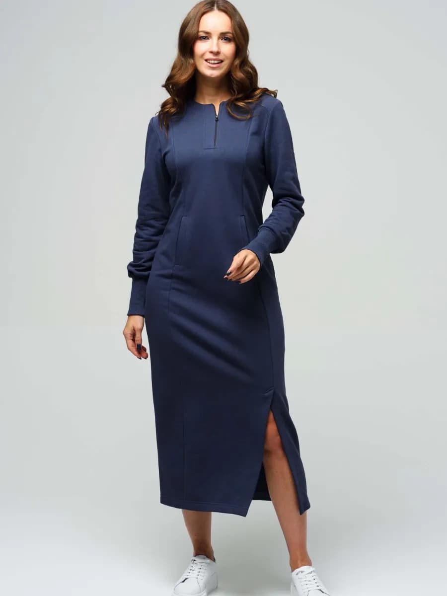 Платье худи длинное больших размеров