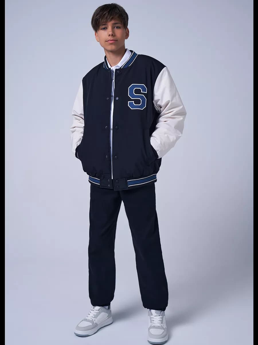 Школьные брюки на резинке снизу для детей - фото 1