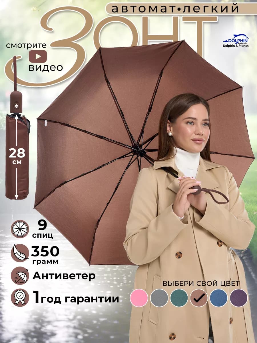 Зонт автомат антиветер легкий складной
