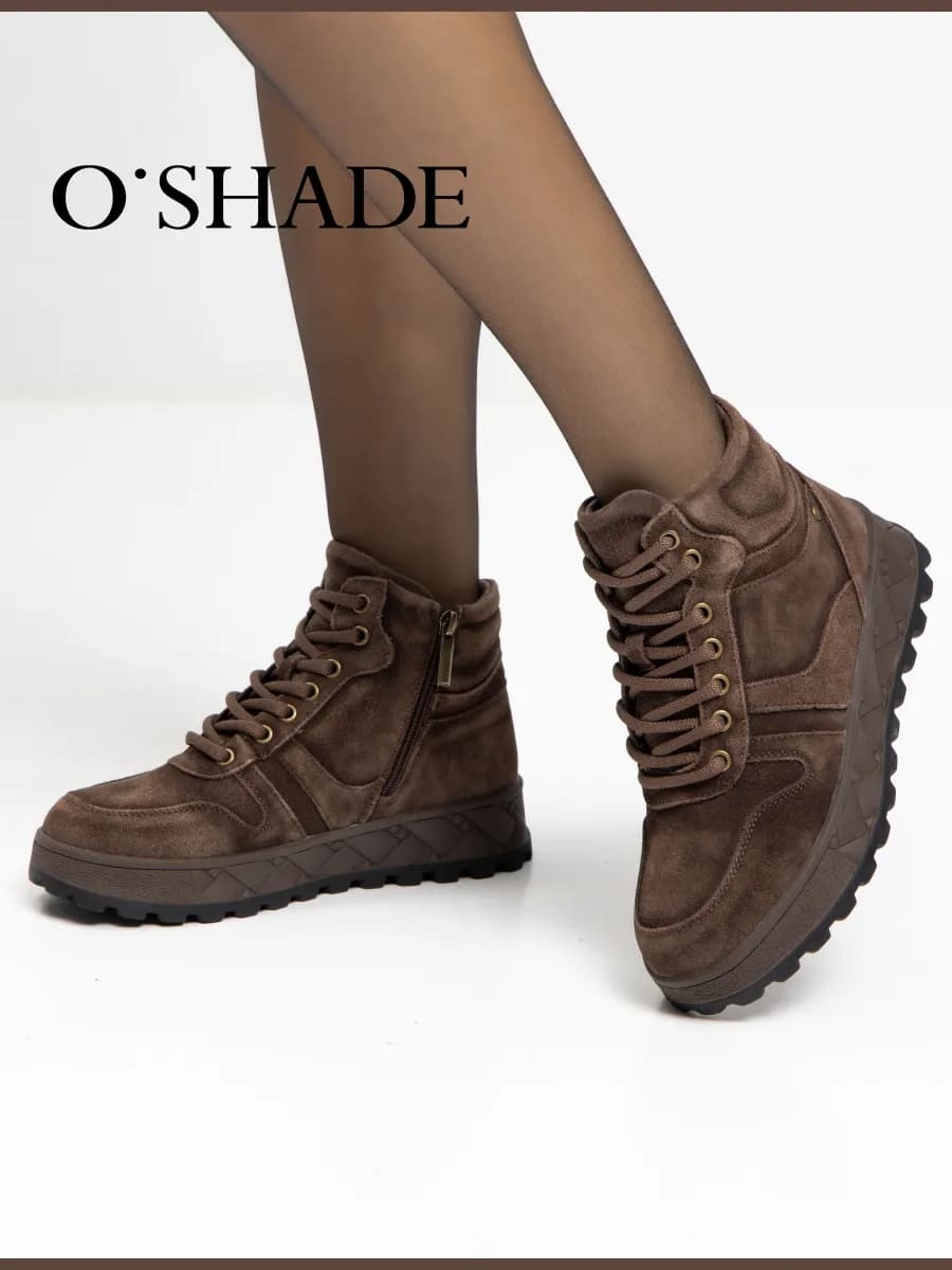 Ботинки женские зимние замшевые