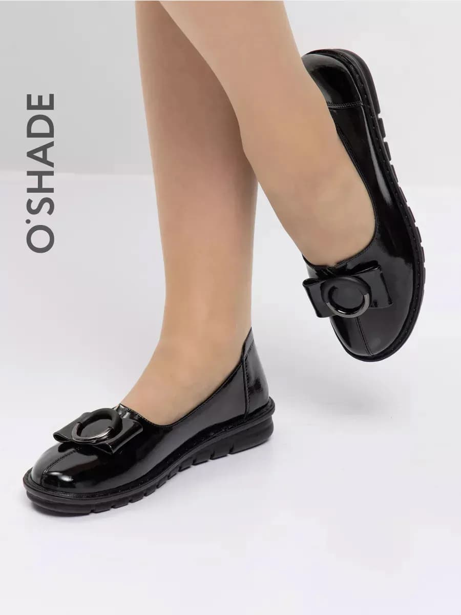 Балетки женские черные