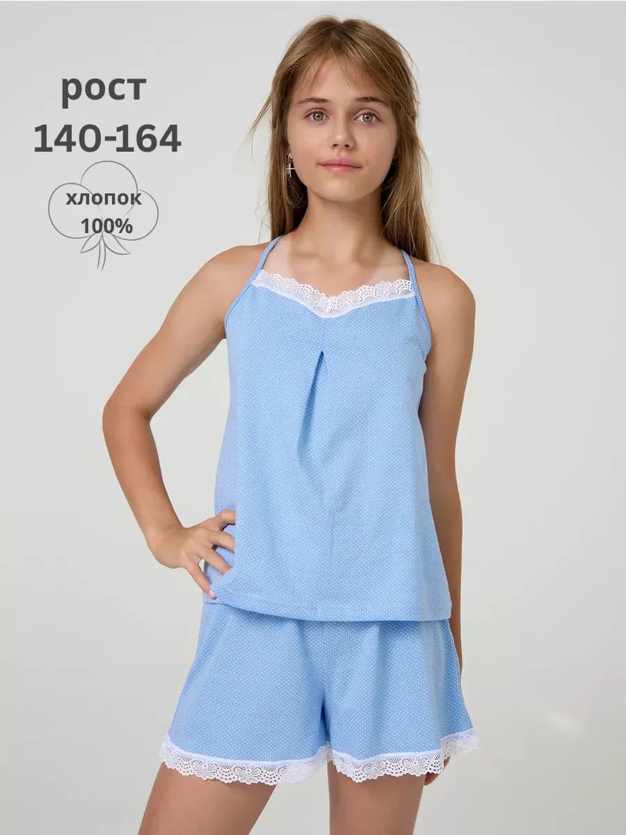 Летняя пижама с кружевом