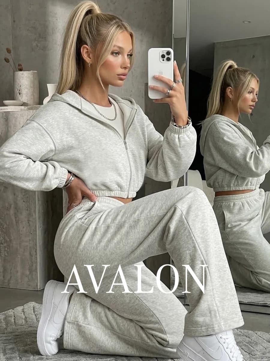 Костюм спортивный на молнии с начесом y2k