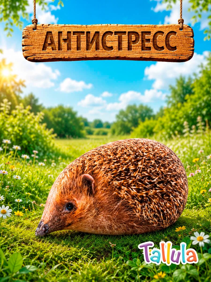 Ежик европейский подушка антистресс мягкая игрушка, 20 см
