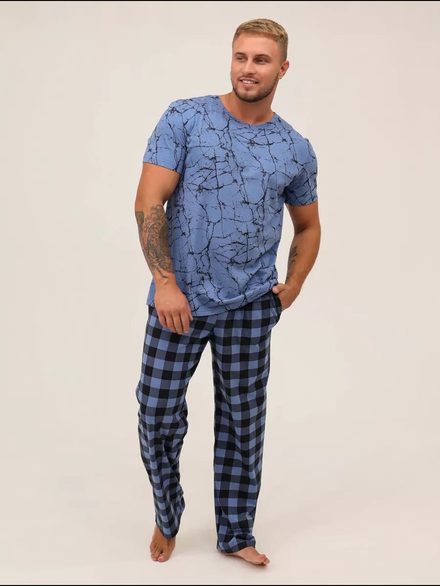 Домашний костюм с брюками трикотажный