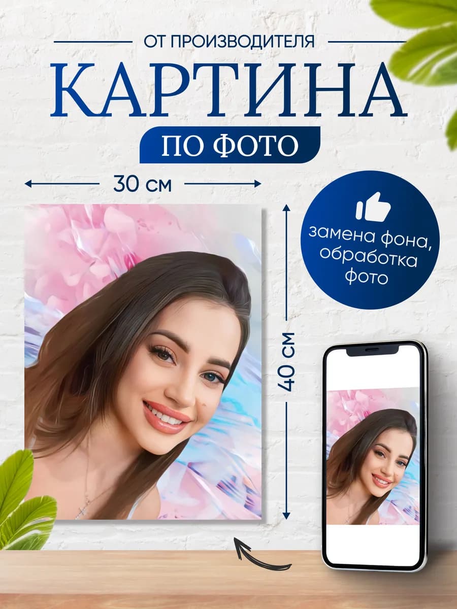 Картина по фото на холсте на заказ 30х40