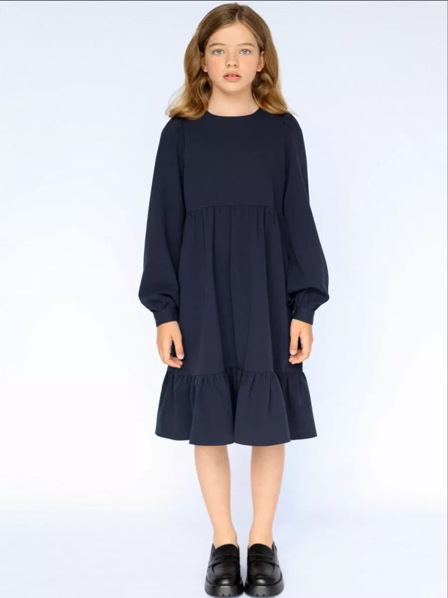 Платье школьное с длинным рукавом