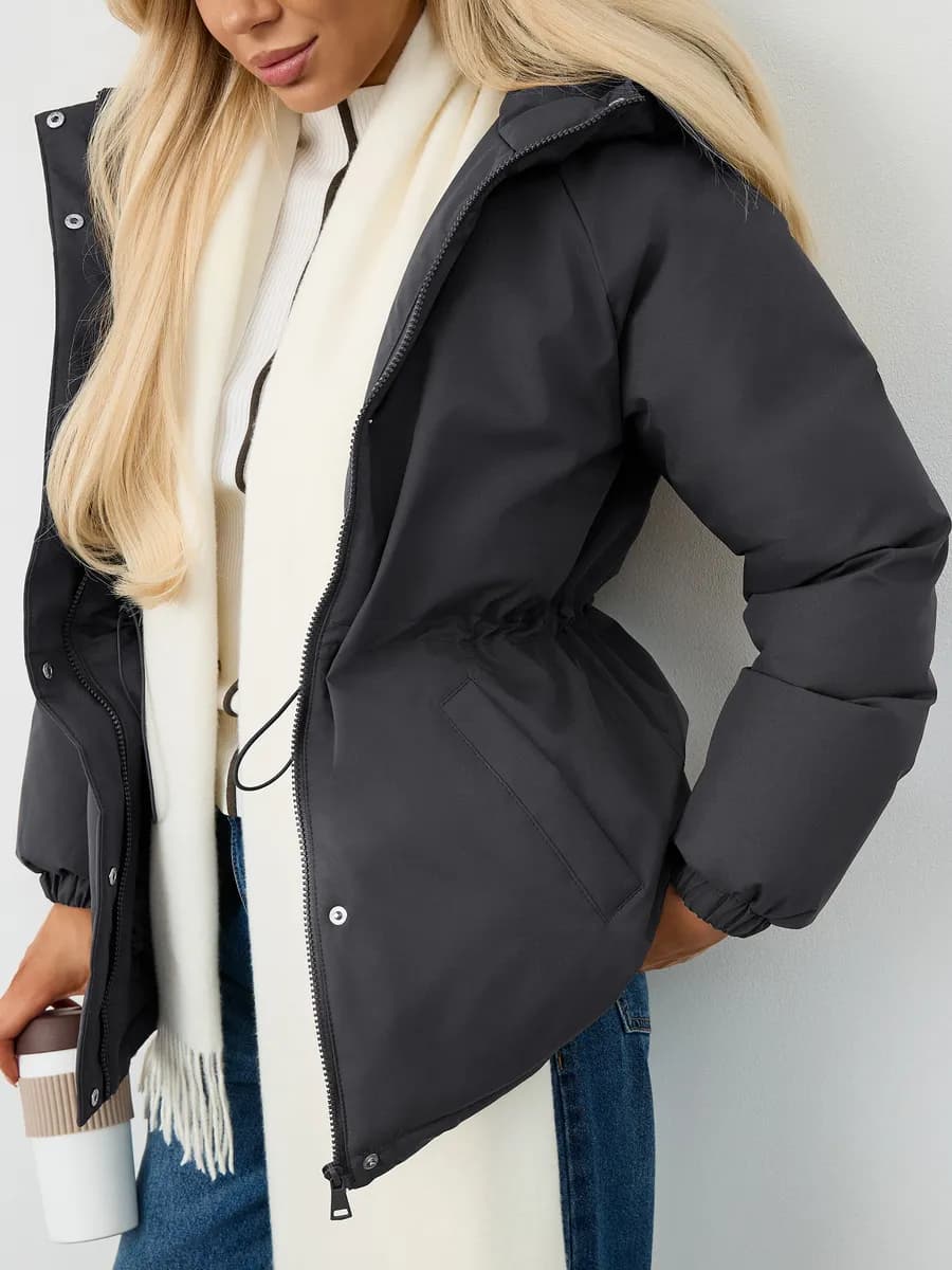 Куртка весенняя женская парка с капюшоном