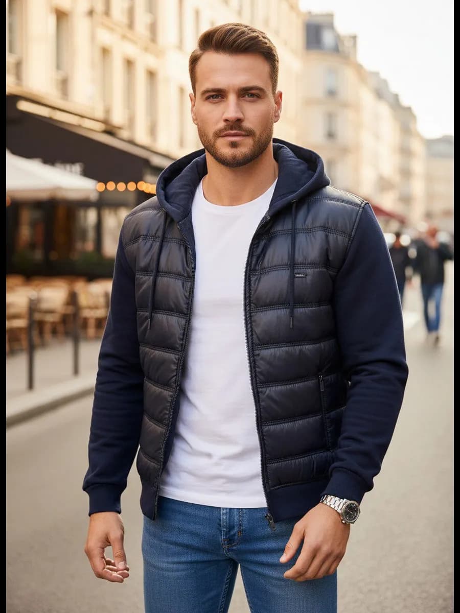 Толстовка на молнии синяя