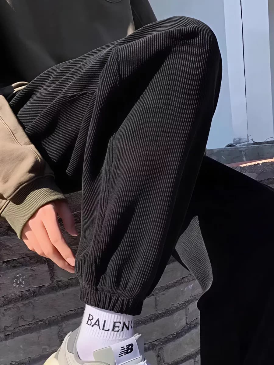 Брюки вельвет оверсайз на резинке y2k широкие