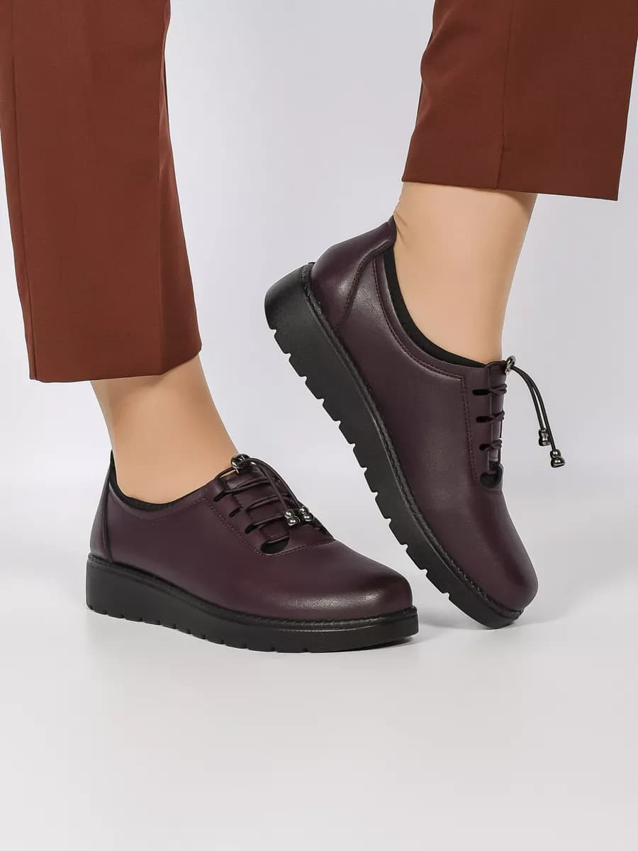 Полуботинки на платформе на шнуровке короткие спортивные - фото 1