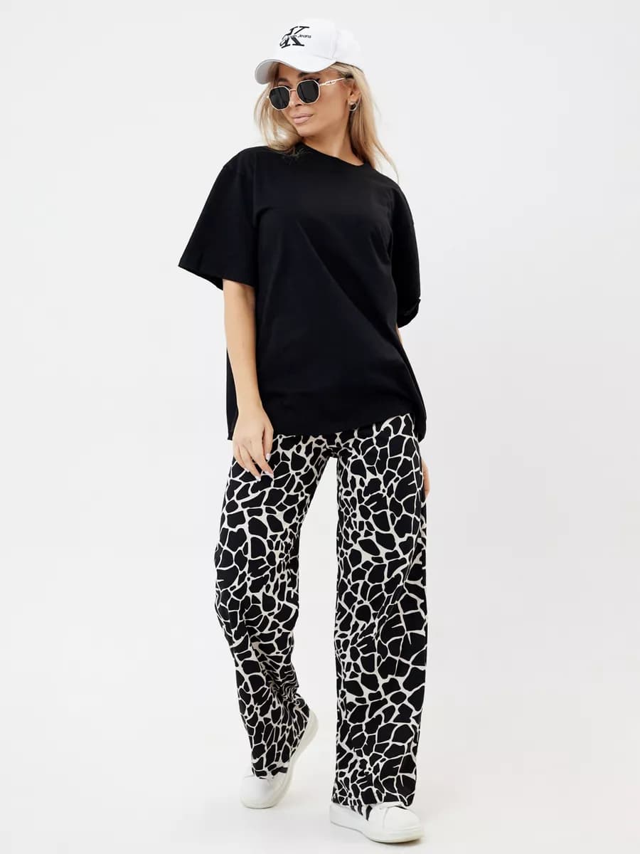 Женский костюм с брюками хлопок 100%