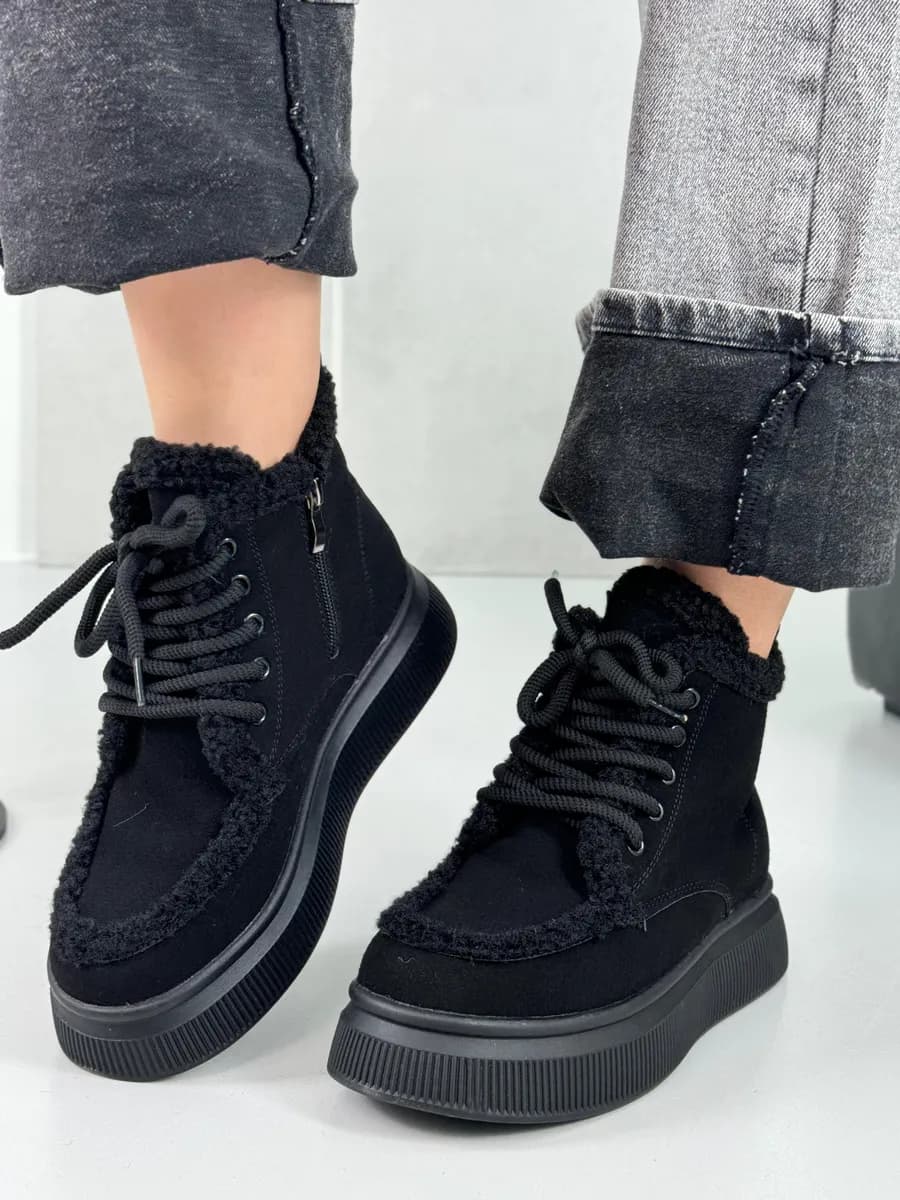 Угги женские зимние с мехом черный