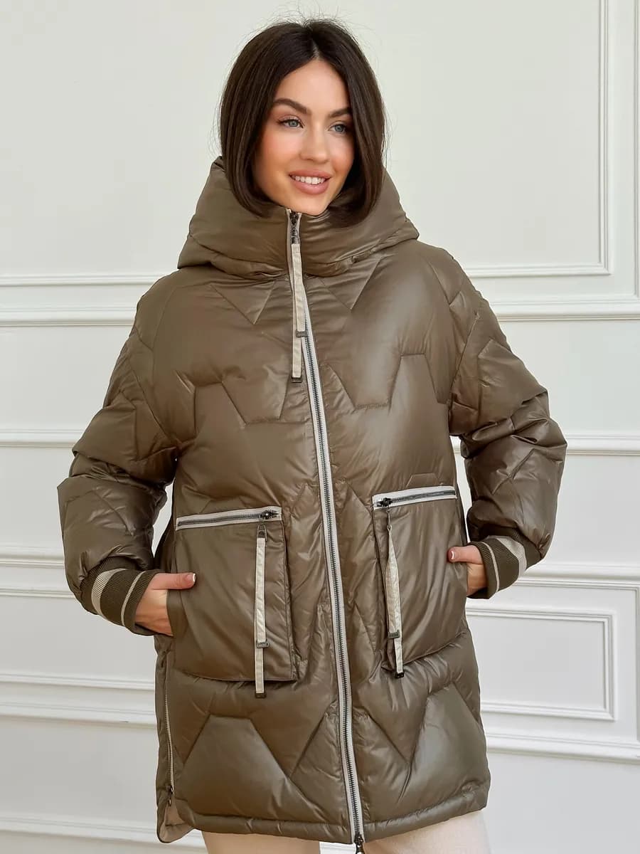 Пуховик зимний оверсайз