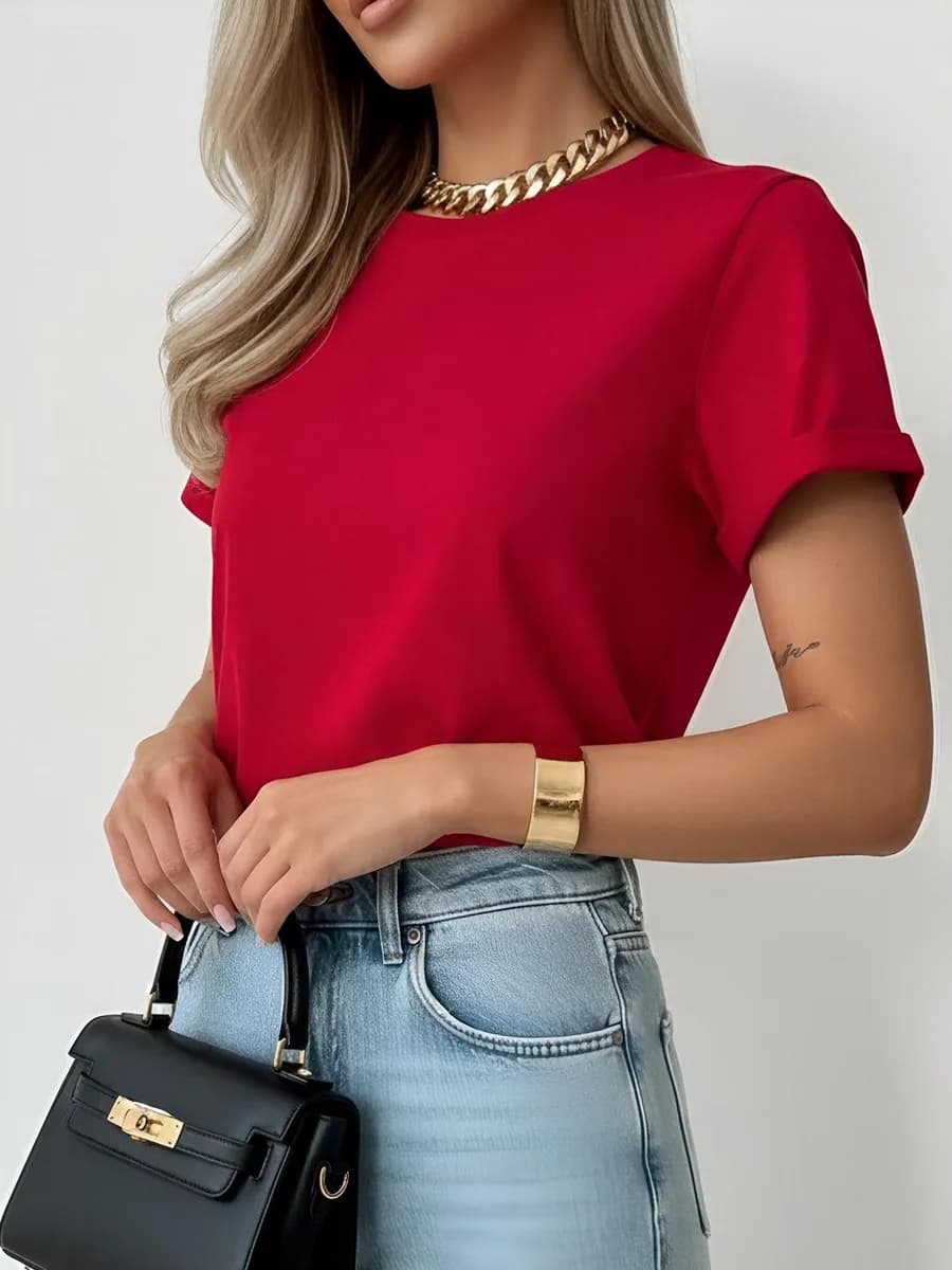 Футболка базовая однотонная - фото 1