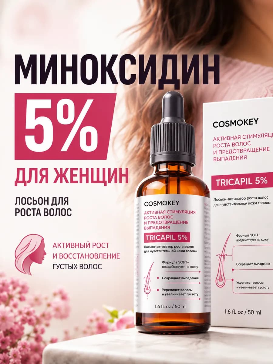 Сыворотка 5% для роста волос для женщин и мужчин ORIGINAL