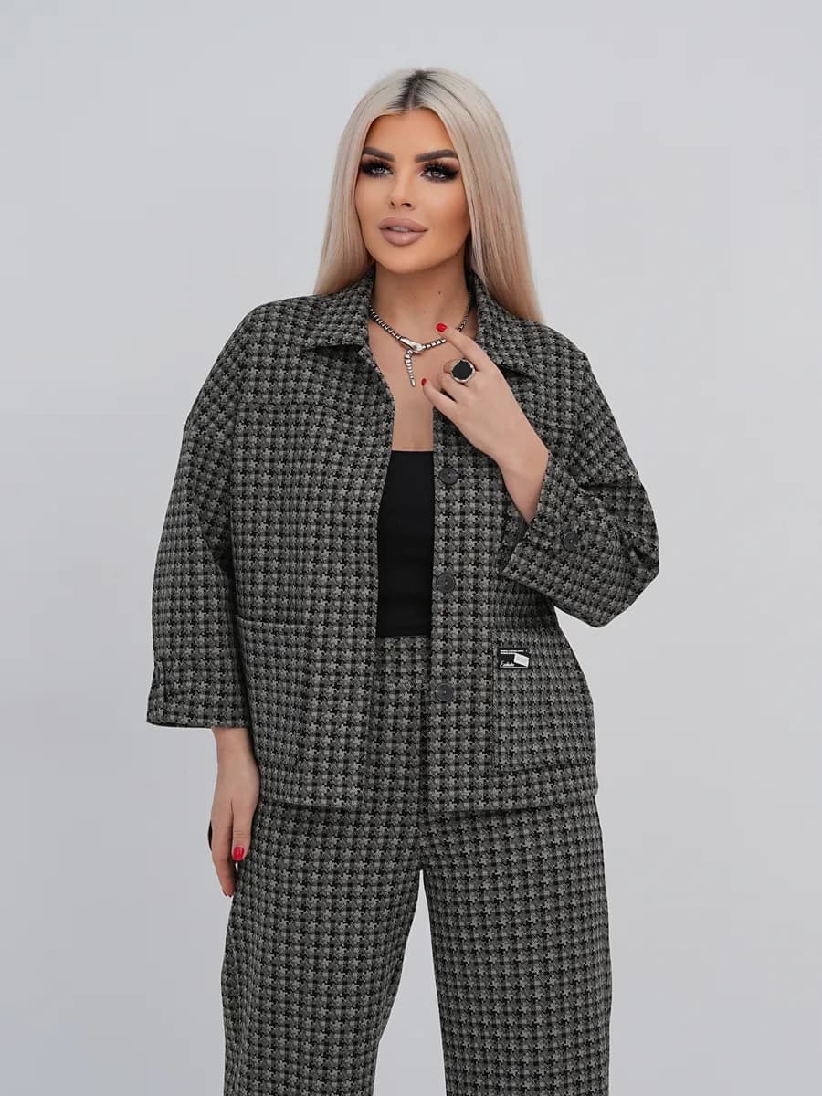 Костюм брючный большие размеры для офиса