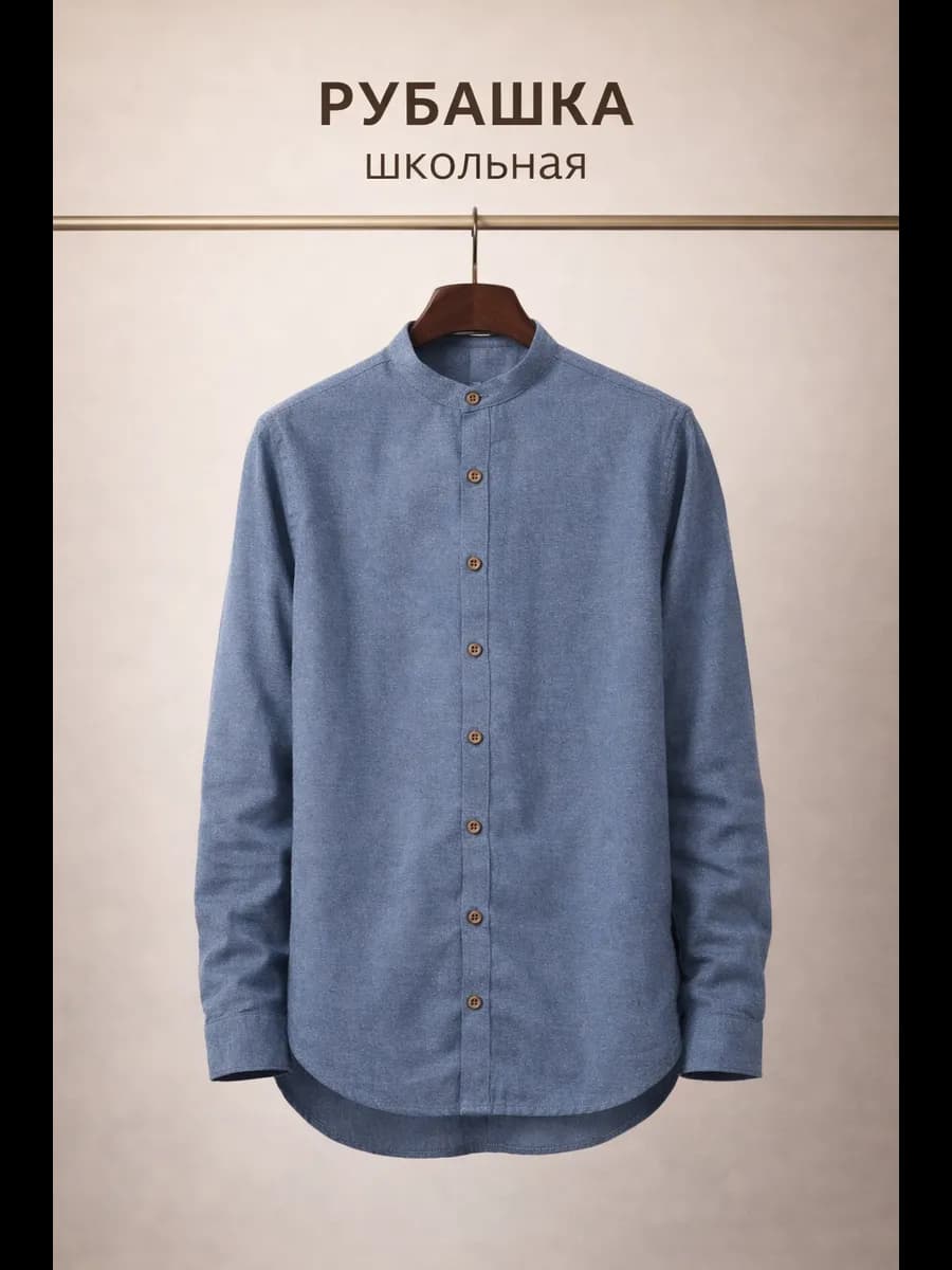 Рубашка воротник стойка подростковый