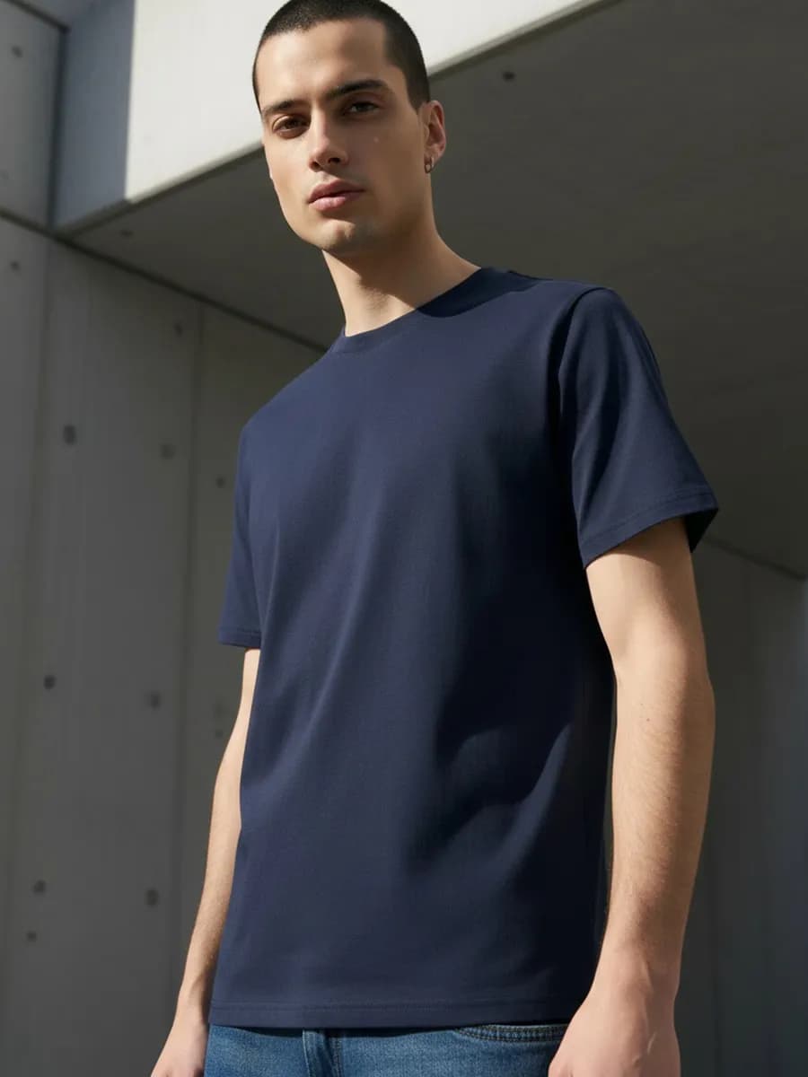 Плотная базовая классическая футболка