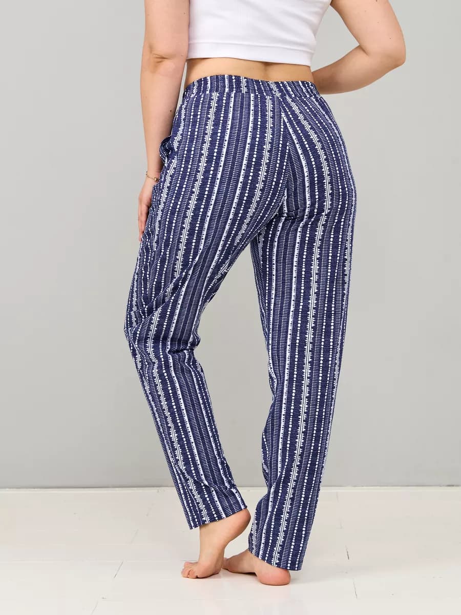 Брюки трикотажные домашние на резинке хлопок большие размеры