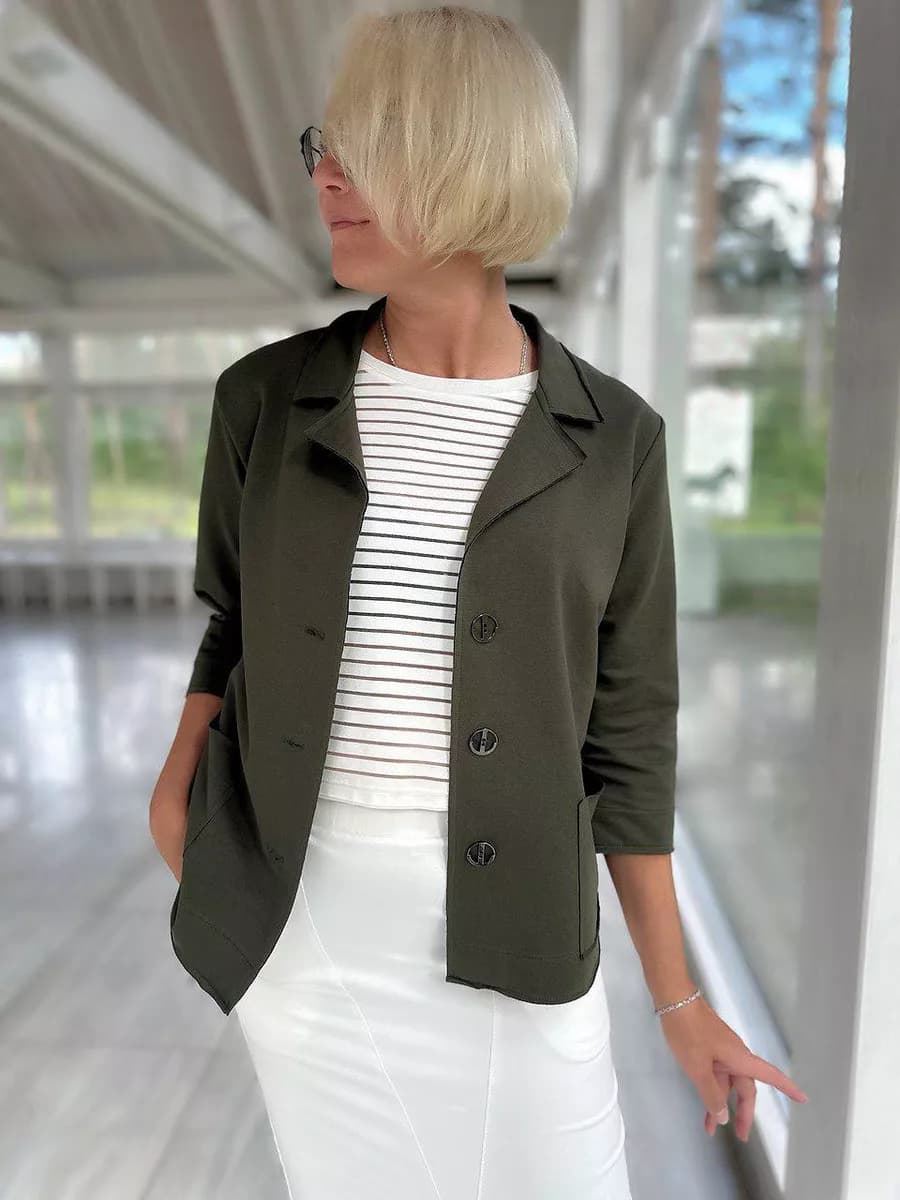 Пиджак оверсайз трикотажный жакет