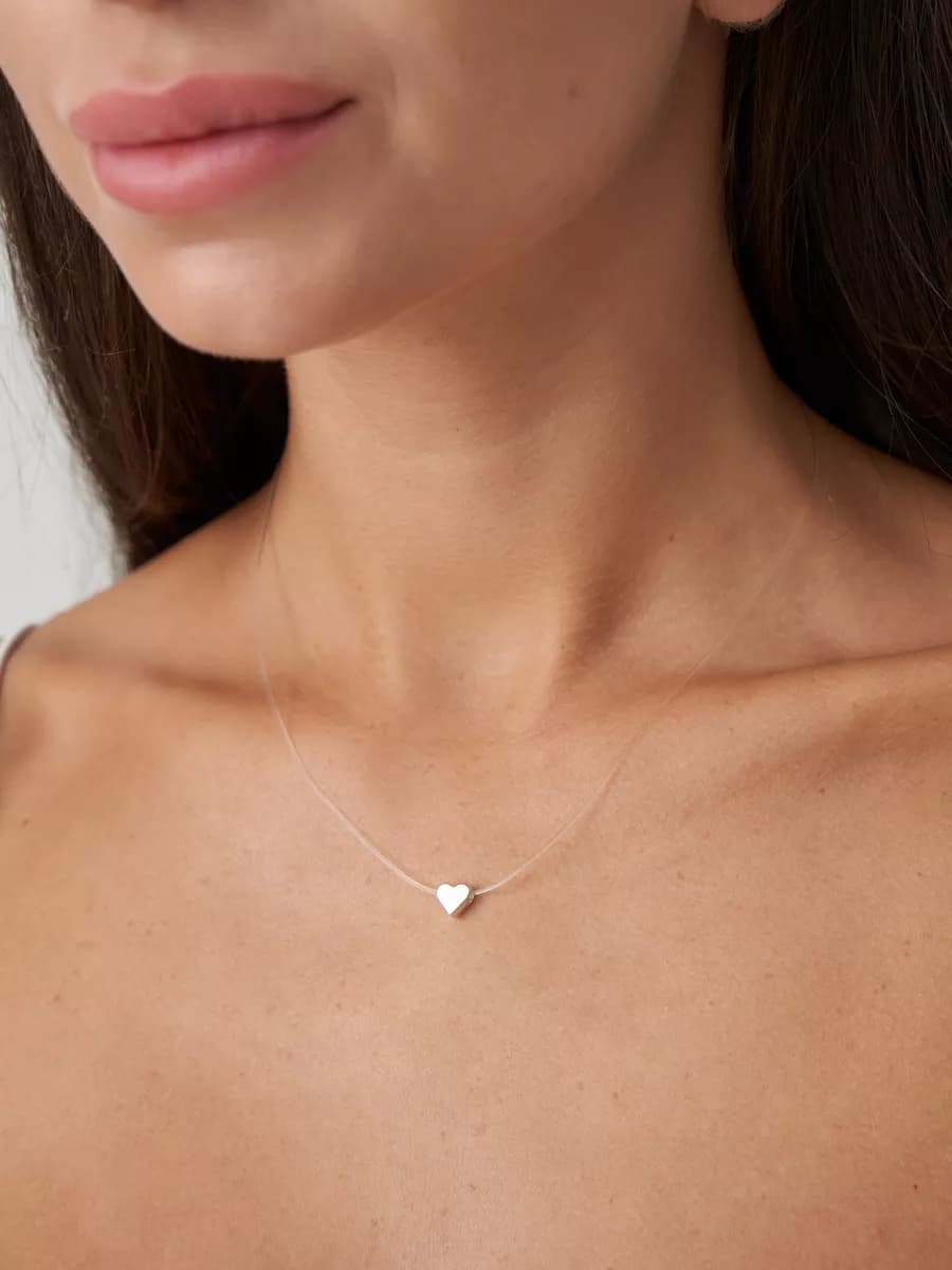 Подвеска сердечко - бижутерия на шею - украшение