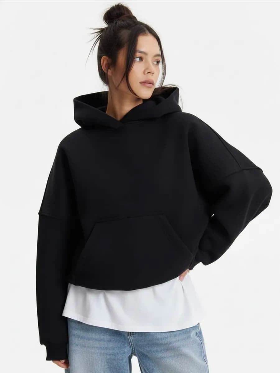 Худи оверсайз на затяжках