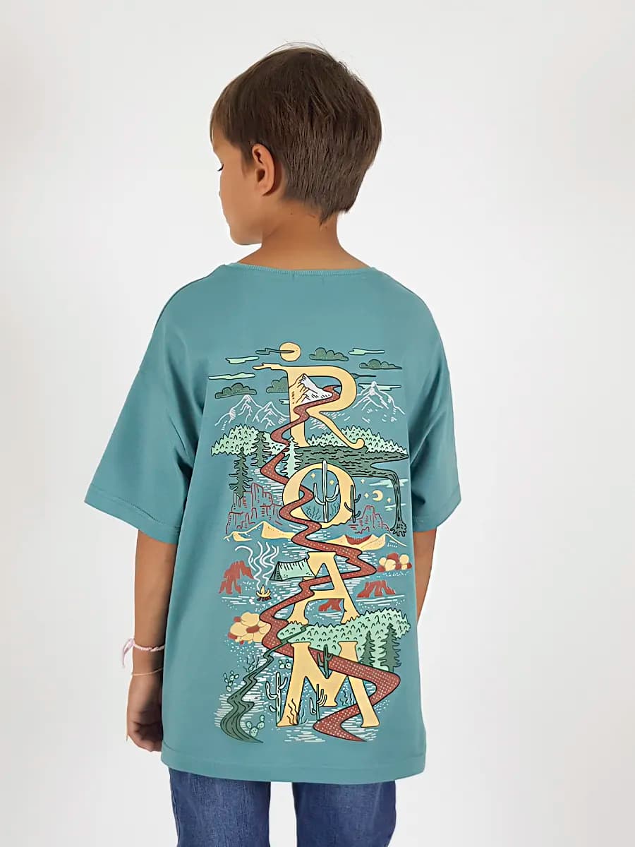 Футболка оверсайз хлопковая с принтом для детей