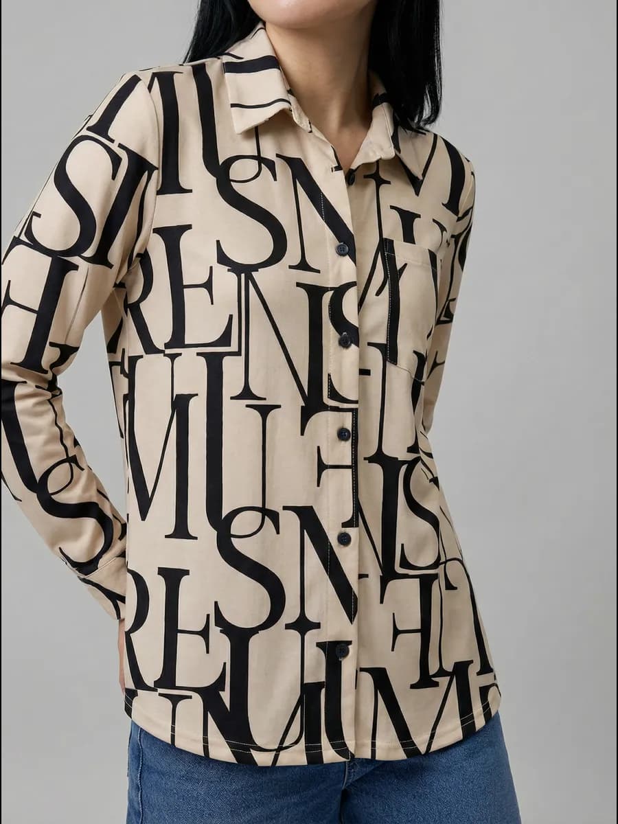 Рубашка классическая новогодняя теплая для офиса