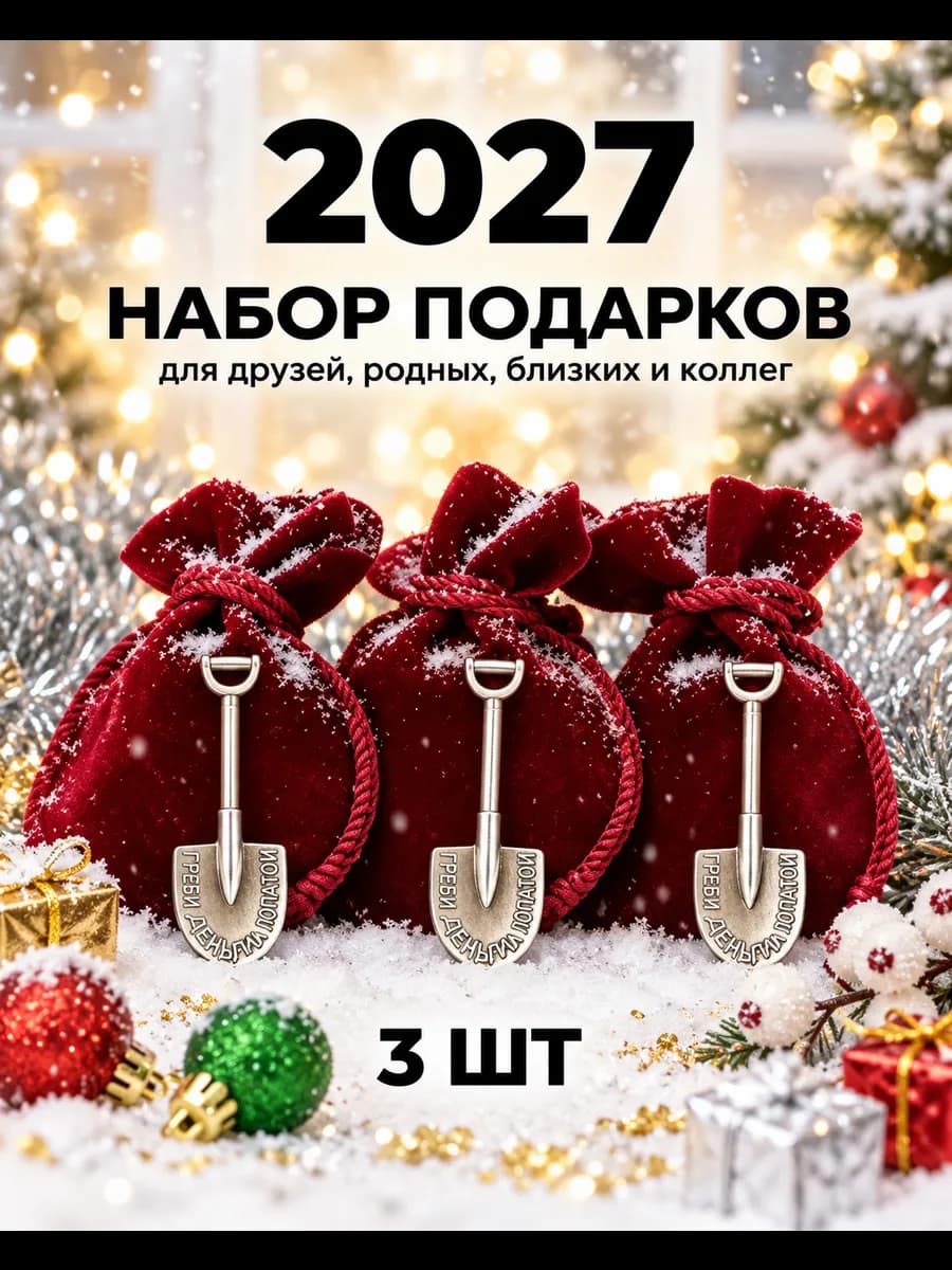 Подарок сувенир денежная ложка загребушка оберег 3 шт