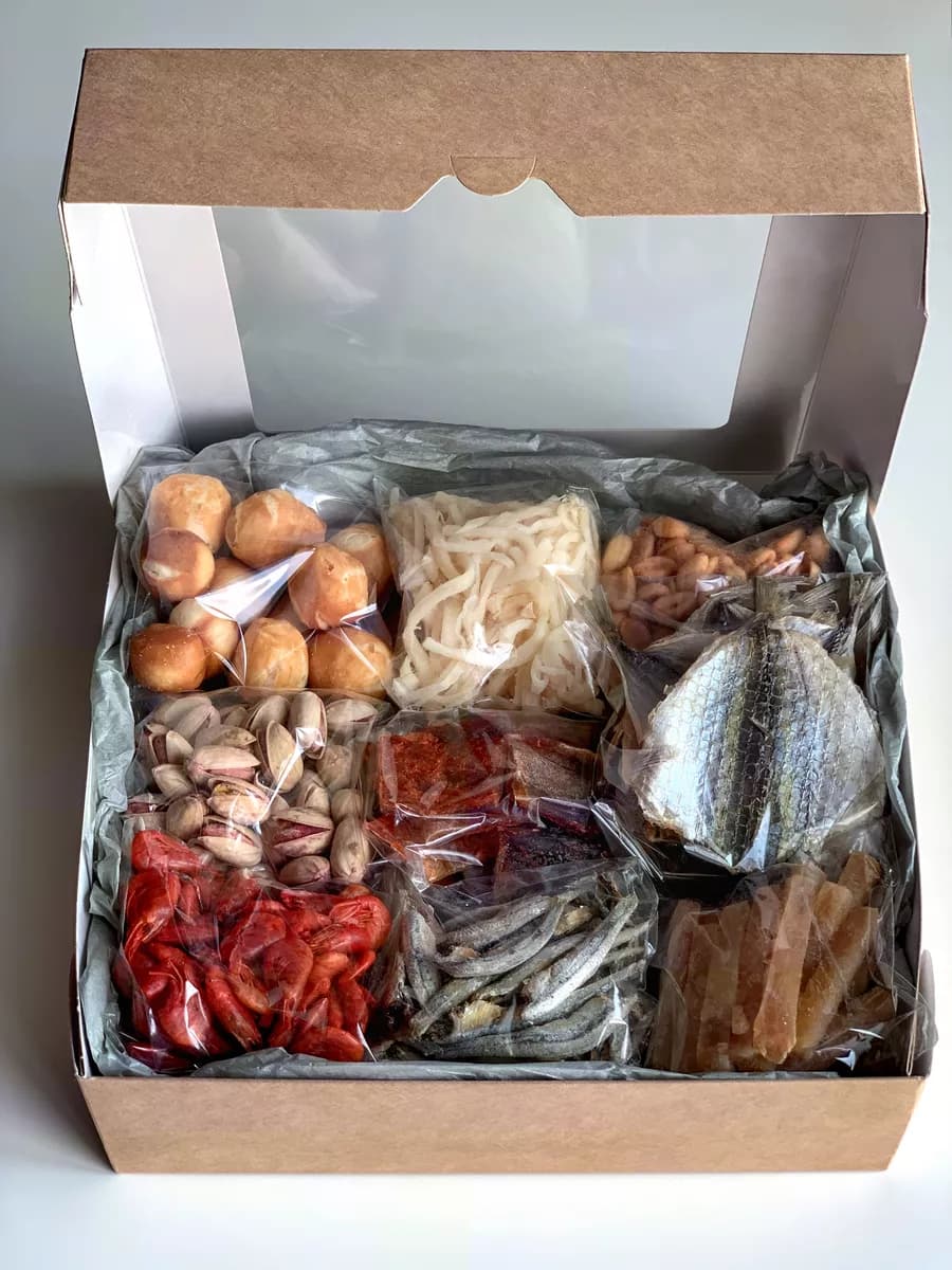 Подарочный пивной набор из закусок