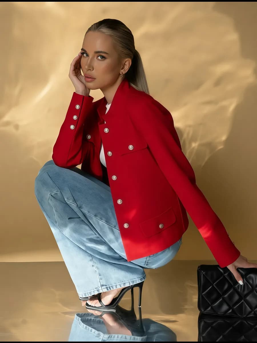 Пиджак оверсайз жакет укороченный old money